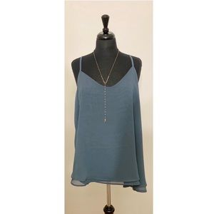 BLUE CHIFFON CAMI PLUS SIZE 1X TORRID NWT